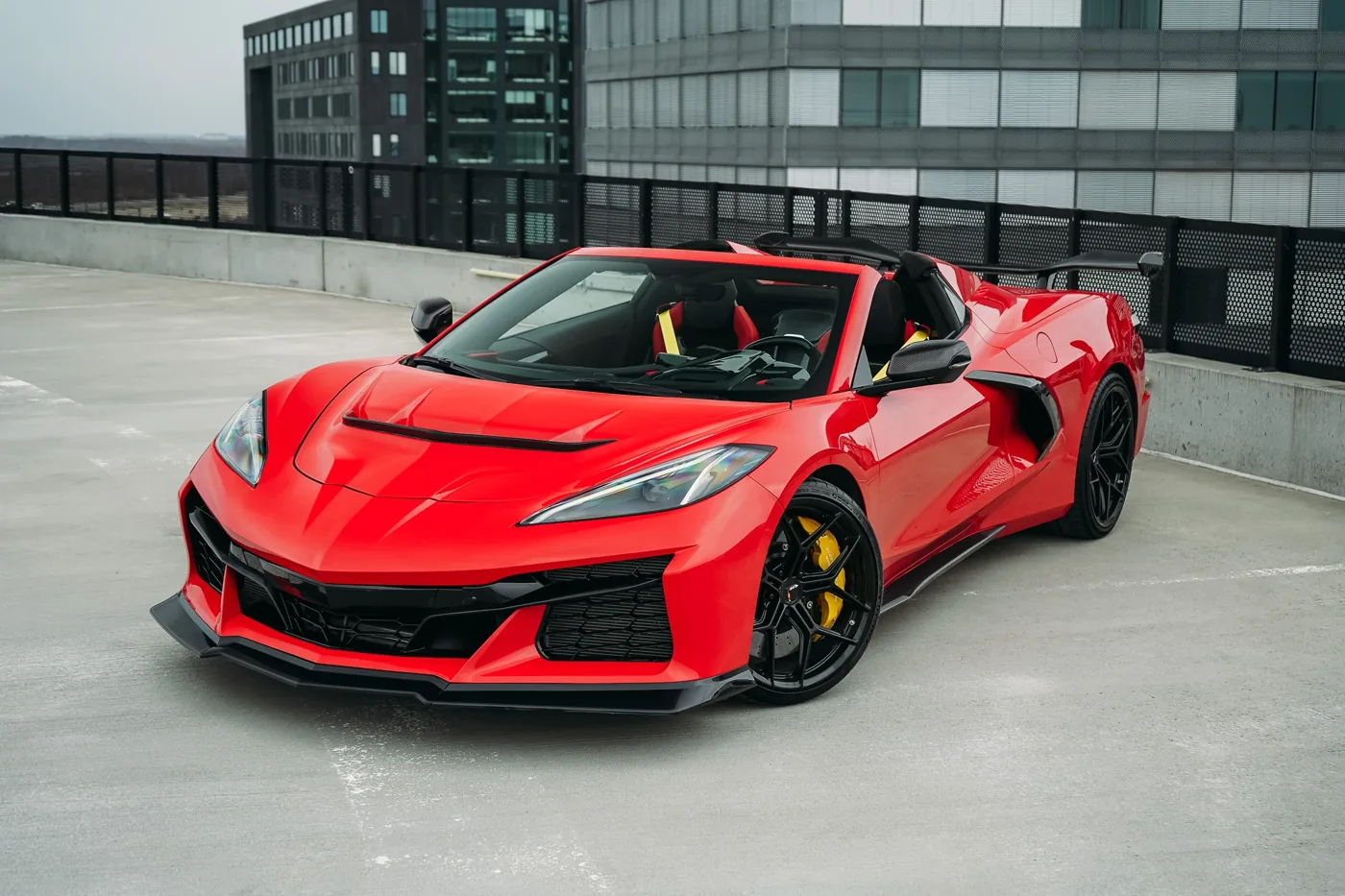 Rød Chevrolet Corvette
